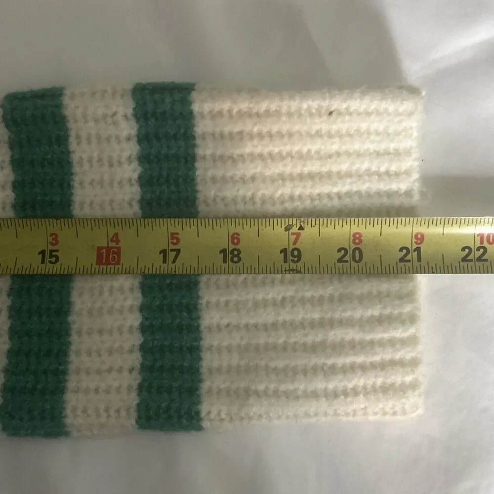 Women’s Green And White Striped Sweater By Sincerely Jules Size L